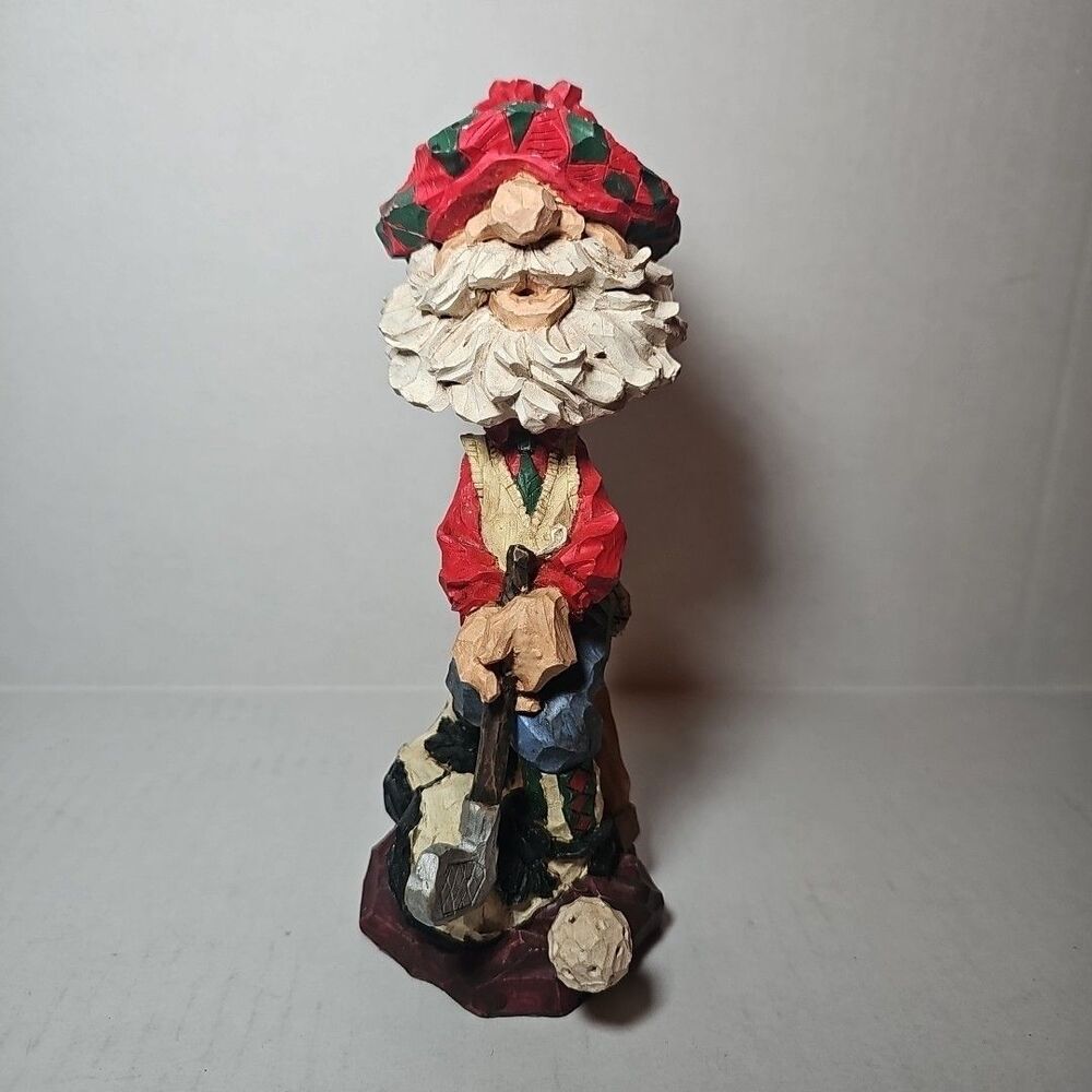 Vintage JC Penny Santa Claus Golfer Bobblehead Christmas 1998